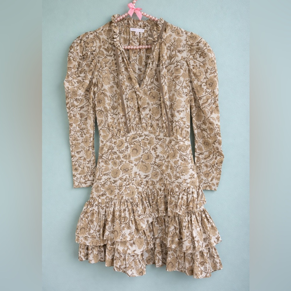 Anna Cate Isabella Floral Ruffle Mini Dress Size XS